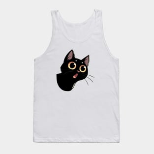 Surprised Black Cat Tank Top